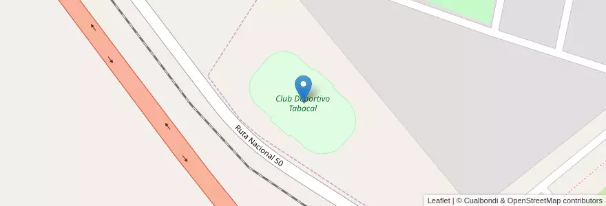 Mapa de ubicacion de Club Deportivo Tabacal en Argentina, Salta, Orán, Municipio De Hipólito Yrigoyen.
