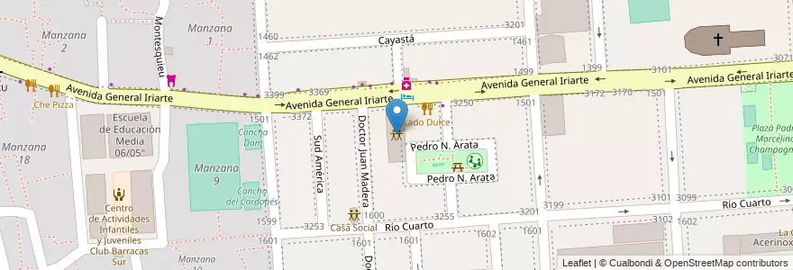 Mapa de ubicacion de Club Deportivo y Social Juventud Unida, Barracas en Arjantin, Ciudad Autónoma De Buenos Aires, Comuna 4, Buenos Aires.