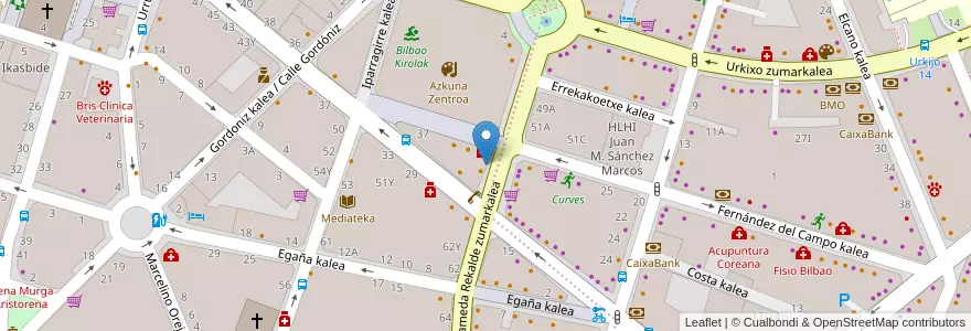 Mapa de ubicacion de Club Doña Urraca en 西班牙, 巴斯克, 比斯开, Bilboaldea, 毕尔巴鄂.