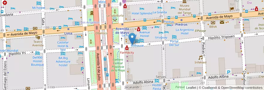 Mapa de ubicacion de Club Dorado, Montserrat en Argentina, Ciudad Autónoma De Buenos Aires, Comuna 1, Buenos Aires.