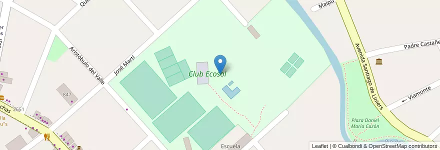 Mapa de ubicacion de Club Ecosol en アルゼンチン, ブエノスアイレス州, Partido De Tigre, Tigre.