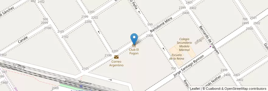 Mapa de ubicacion de Club El Fogon en Arjantin, Buenos Aires, Partido De Almirante Brown, José Mármol.