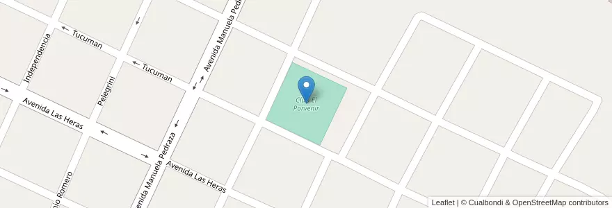 Mapa de ubicacion de Club El Porvenir en アルゼンチン, サンティアゴ・デル・エステロ州, Departamento Copo.