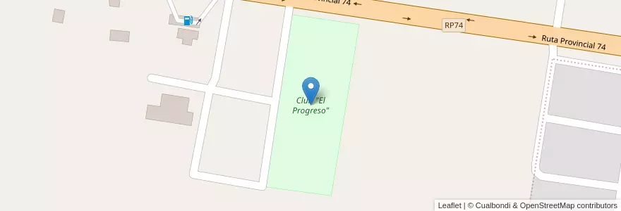 Mapa de ubicacion de Club "El Progreso" en Argentina, Provincia Di Buenos Aires, Partido De General Madariaga.