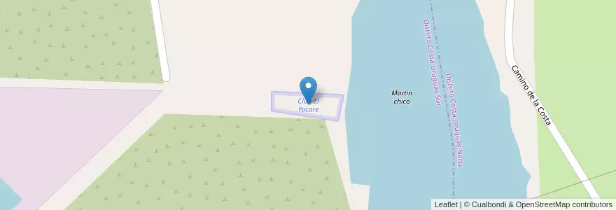 Mapa de ubicacion de Club El Yacare en 阿根廷, 恩特雷里奥斯省, Departamento Gualeguaychú, Gualeguaychú, Distrito Costa Uruguay Sur.