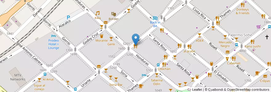 Mapa de ubicacion de Club Eros, Palermo en Argentina, Autonomous City Of Buenos Aires, Autonomous City Of Buenos Aires.