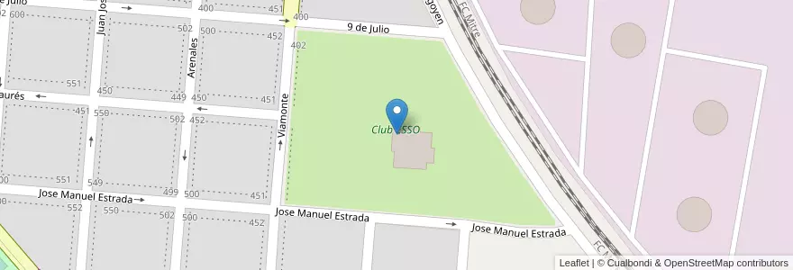 Mapa de ubicacion de Club ESSO en Arjantin, Buenos Aires, Partido De Campana.