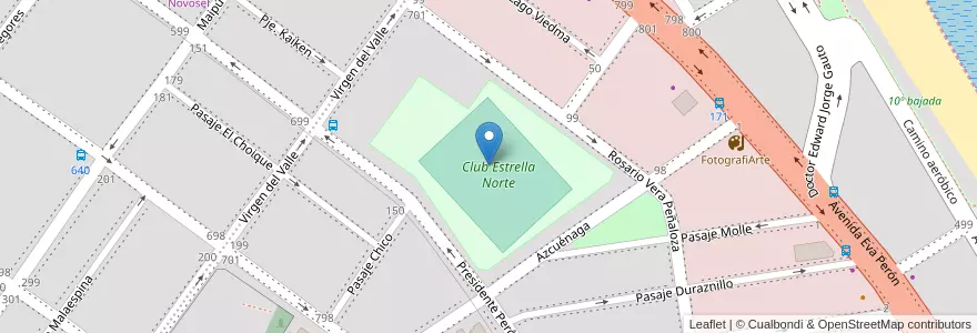 Mapa de ubicacion de Club Estrella Norte en 阿根廷, 圣克鲁斯省, 智利, Mercado De La Ciudad, Deseado, Caleta Olivia.