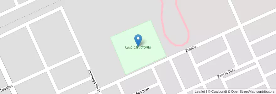 Mapa de ubicacion de Club Estudiantil en الأرجنتين, La Pampa, Departamento Conhelo, Municipio De Eduardo Castex, Eduardo Castex.