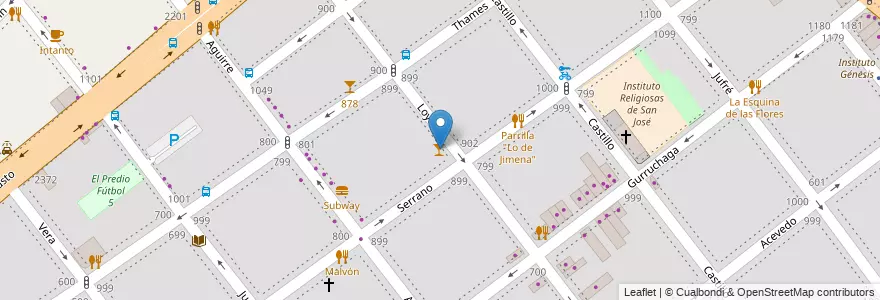 Mapa de ubicacion de Club Fulgor, Villa Crespo en Аргентина, Буэнос-Айрес, Буэнос-Айрес, Comuna 15.