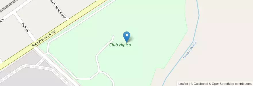 Mapa de ubicacion de Club Hípico en Argentinië, Buenos Aires, Partido De Cañuelas.