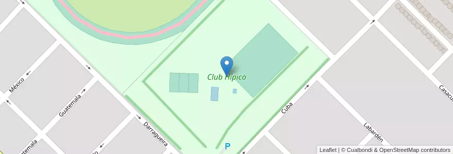 Mapa de ubicacion de Club Hípico en アルゼンチン, ブエノスアイレス州, Partido De Tandil, Tandil.