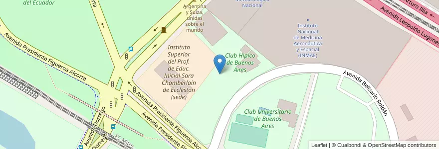 Mapa de ubicacion de Club Hípico de Buenos Aires, Palermo en الأرجنتين, Ciudad Autónoma De Buenos Aires, Buenos Aires, Comuna 14.