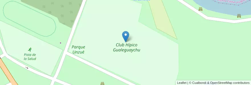 Mapa de ubicacion de Club Hípico Gualeguaychu en Argentina, Wilayah Entre Ríos, Departamento Gualeguaychú, Distrito Costa Uruguay Norte, Gualeguaychú, Gualeguaychú.
