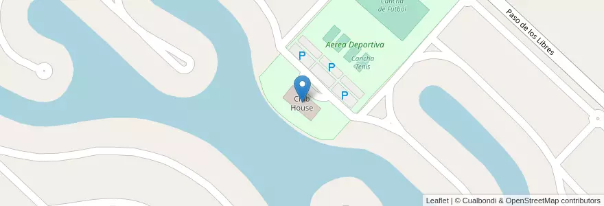 Mapa de ubicacion de Club House en Arjantin, Buenos Aires, Partido De San Vicente.