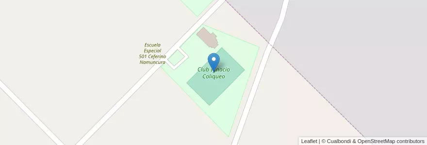 Mapa de ubicacion de Club Ignacio Coliqueo en الأرجنتين, بوينس آيرس, Partido De General Viamonte.