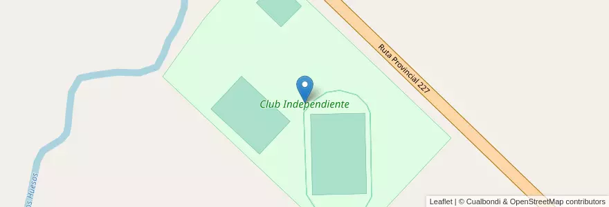 Mapa de ubicacion de Club Independiente en Argentine, Province De Buenos Aires, Partido De Lobería.