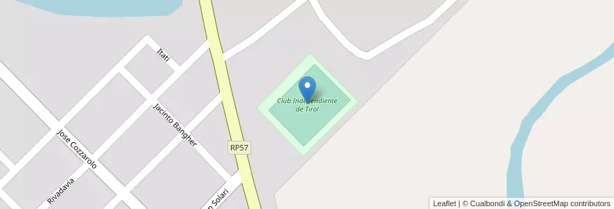 Mapa de ubicacion de Club Independiente de Tirol en Argentinien, Chaco, Departamento Libertad, Municipio De Puerto Tirol, Puerto Tirol.