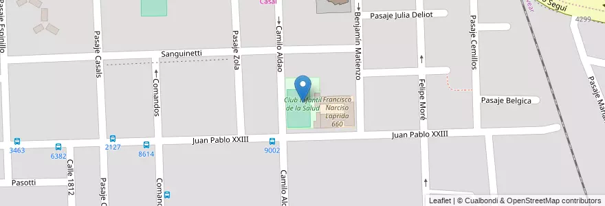 Mapa de ubicacion de Club Infantil de la Salud en 阿根廷, Santa Fe, Departamento Rosario, Municipio De Rosario, 罗萨里奥.