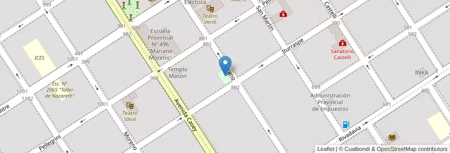 Mapa de ubicacion de Club Jorge Newbery en 阿根廷, Santa Fe, Departamento General López, Municipio De Venado Tuerto.
