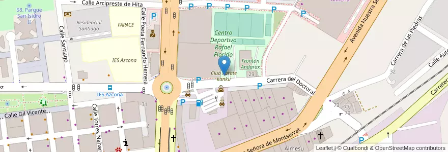Mapa de ubicacion de Club karate kanku en Испания, Андалусия, Альмерия, Альмерия.