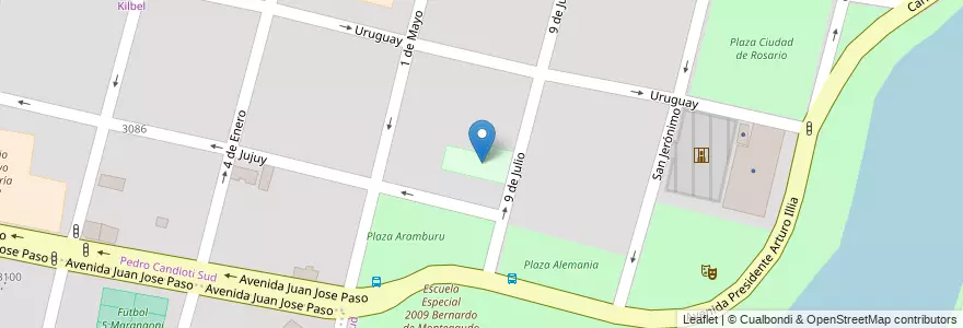 Mapa de ubicacion de Club Kimberley en Argentinië, Santa Fe, Departamento La Capital, Santa Fe Capital, Santa Fe.