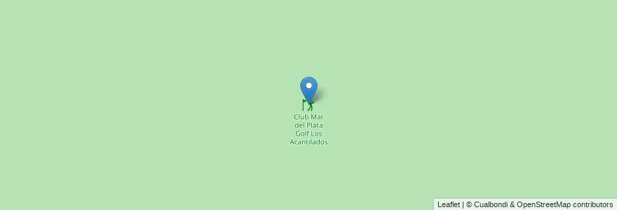 Mapa de ubicacion de Club Mar del Plata Golf Los Acantilados en Arjantin, Buenos Aires, Partido De General Pueyrredón, Mar Del Plata.