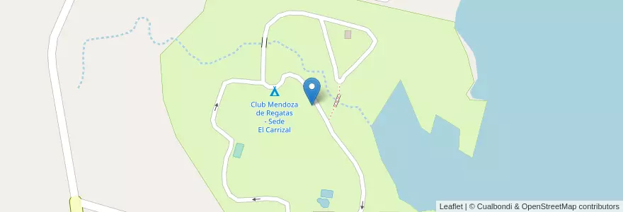 Mapa de ubicacion de Club Mendoza de Regatas - Sede El Carrizal en Argentina, Chile, Mendoza, Departamento Luján De Cuyo, Distrito El Carrizal.