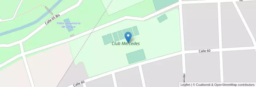 Mapa de ubicacion de Club Mercedes en آرژانتین, استان بوئنوس آیرس, Partido De Mercedes, Mercedes.