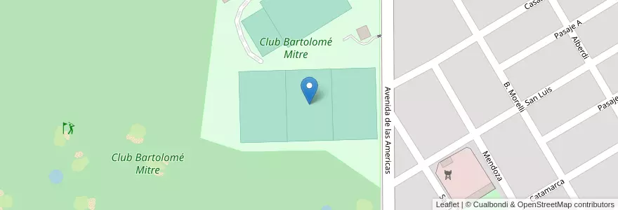Mapa de ubicacion de club Mitre de perez en 아르헨티나, Santa Fe, Departamento Rosario, Municipio De Pérez, Pérez.
