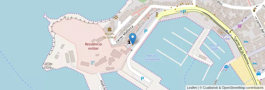 Mapa de ubicacion de club nàutic en スペイン, España (Mar Territorial).