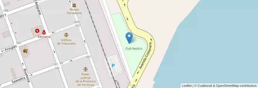 Mapa de ubicacion de Club Naútico en Arjantin, Formosa, Departamento Formosa, Municipio De Formosa, Formosa.