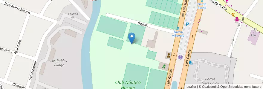 Mapa de ubicacion de Club Náutico Hacoaj en アルゼンチン, ブエノスアイレス州, Partido De Tigre, Tigre.
