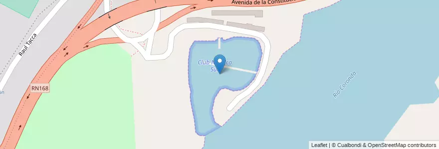 Mapa de ubicacion de Club Naútico Sur en Argentine, Santa Fe, Departamento La Capital, Santa Fe Capital.