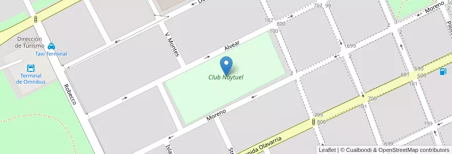 Mapa de ubicacion de Club Naytuel en Argentina, Buenos Aires, Partido De Dolores, Dolores.