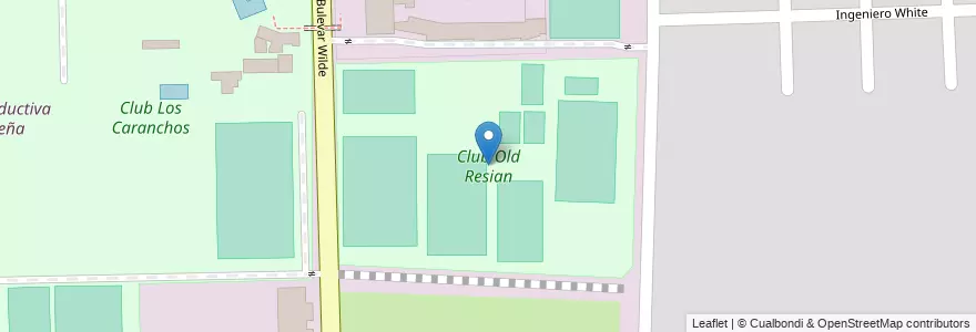 Mapa de ubicacion de Club Old Resian en Argentinië, Santa Fe, Departamento Rosario, Municipio De Rosario, Rosario.