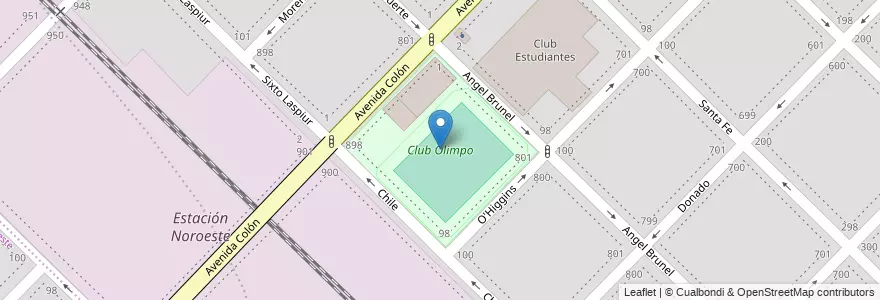 Mapa de ubicacion de Club Olimpo en Argentina, Buenos Aires, Partido De Bahía Blanca, Bahía Blanca.