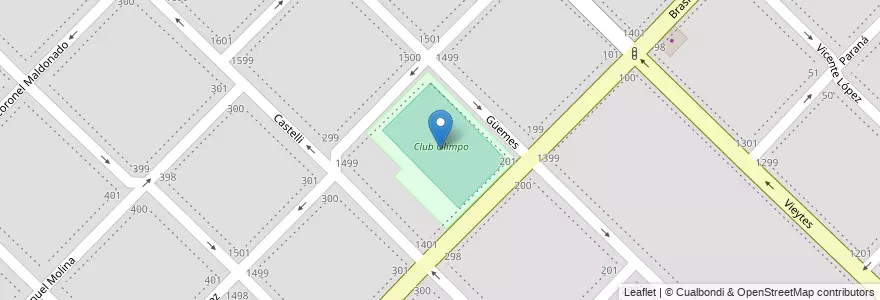 Mapa de ubicacion de Club Olimpo en Argentina, Buenos Aires, Partido De Bahía Blanca, Bahía Blanca.