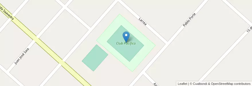 Mapa de ubicacion de Club Pacífico en アルゼンチン, ブエノスアイレス州, Partido De Bahía Blanca.