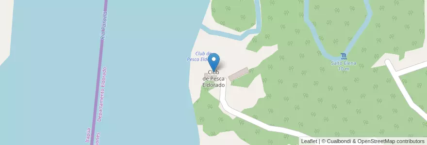 Mapa de ubicacion de Club Pesca Eldorado en Argentina, Misiones, Departamento Eldorado, Municipio De Eldorado.
