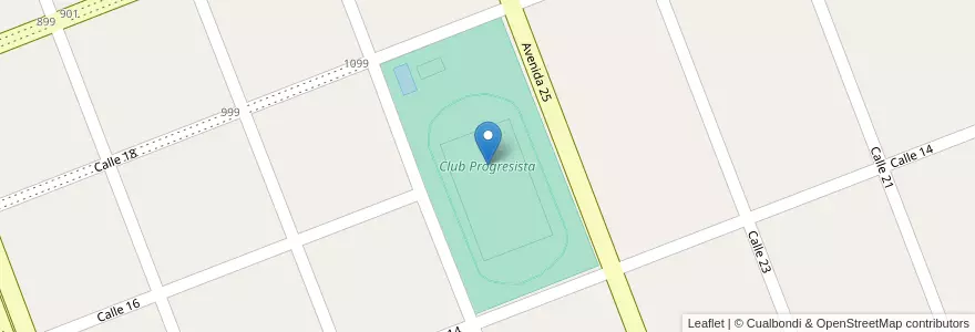Mapa de ubicacion de Club Progresista en 아르헨티나, 부에노스아이레스주, Partido De Necochea.