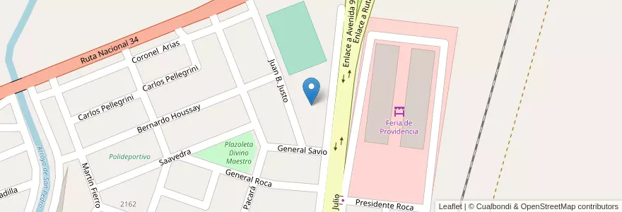 Mapa de ubicacion de CLUB PROVIDENCIA en Argentinië, Jujuy, Departamento San Pedro, Municipio De San Pedro De Jujuy.