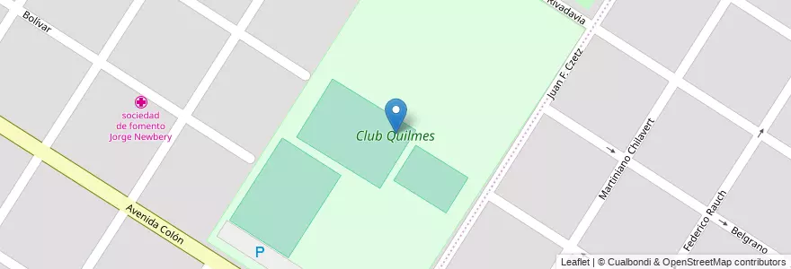 Mapa de ubicacion de Club Quilmes en 阿根廷, 布宜诺斯艾利斯省, Partido De General Pueyrredón, Mar Del Plata.