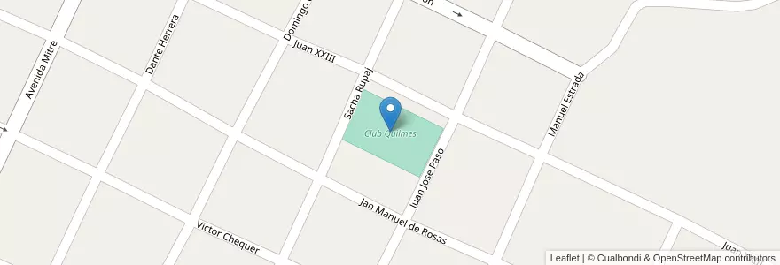 Mapa de ubicacion de Club Quilmes en 아르헨티나, Santiago Del Estero, Departamento Copo.