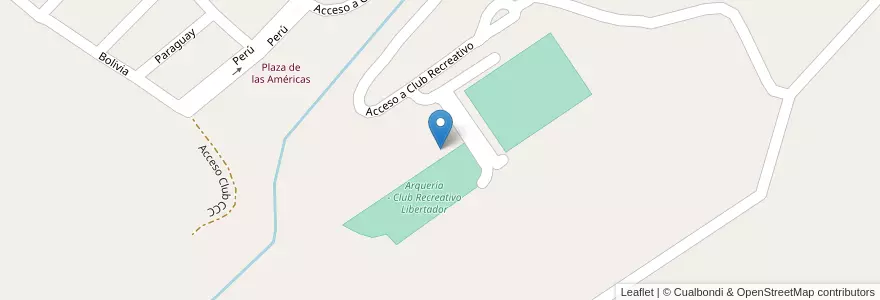 Mapa de ubicacion de Club Recreativo Libertador (CRL) en Аргентина, Междуречье, Departamento Diamante, Libertador San Martín, Distrito Palmar.