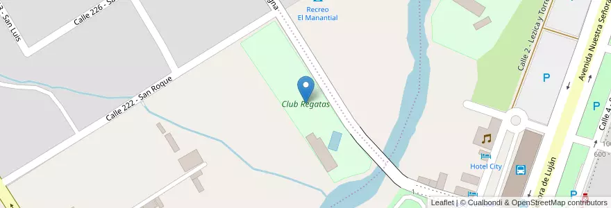 Mapa de ubicacion de Club Regatas en アルゼンチン, ブエノスアイレス州, Partido De Luján.
