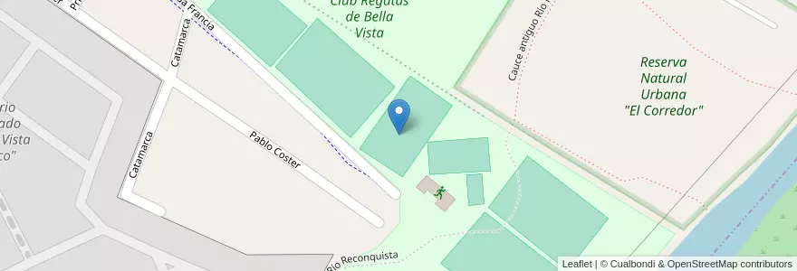 Mapa de ubicacion de Club Regatas de Bella Vista en Argentine, Province De Buenos Aires, Partido De San Miguel, Bella Vista.