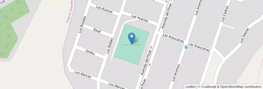 Mapa de ubicacion de Club Saavedra en Argentina, Chile, Chubut, Departamento Escalante, Comodoro Rivadavia.