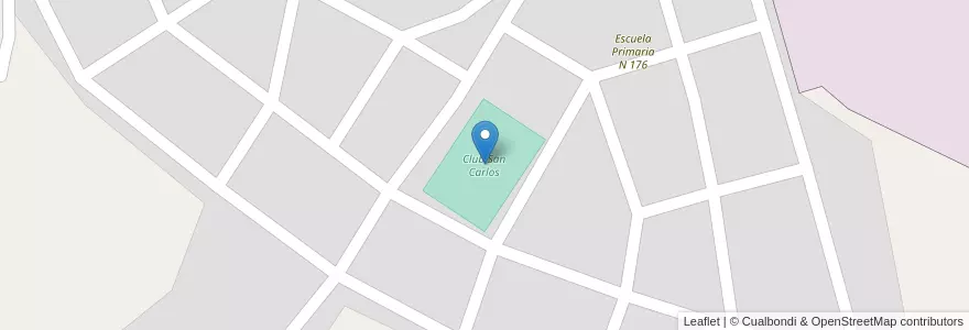 Mapa de ubicacion de Club San Carlos en Arjantin, Chaco, Departamento General Dónovan, Municipio De La Escondida, La Escondida.