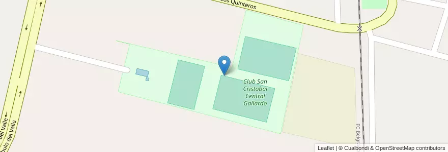 Mapa de ubicacion de Club San Cristobal Central Gallardo en Arjantin, Santa Fe, Departamento La Capital, Municipio De Monte Vera.